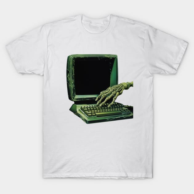 Ghost in the Machine: A Haunted Terminal T-Shirt by TooplesArt